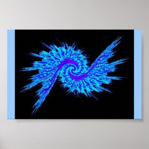 Spirala galaxblått poster