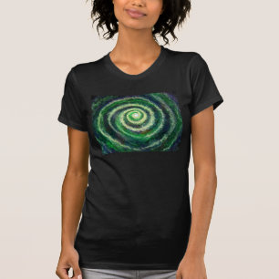 Spirala galaxkvinna mörka T-tröja T Shirt