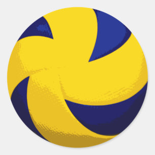 Spirala volleybollklistermärkear runt klistermärke
