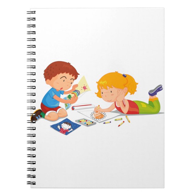 Spiralanteckningsbok med svart-vita foton anteckningsbok (Framsidan)