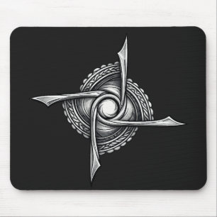 Spiralbladssigill – Abstrakt Rotationssymbol Musmatta
