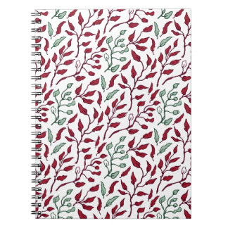 Spiralblock med blommotiv för trendig anteckning