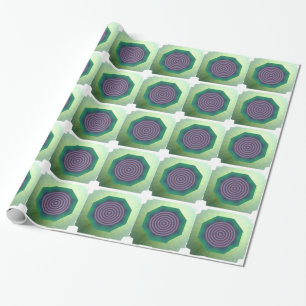 Spiraldesign med räfflad kant presentpapper