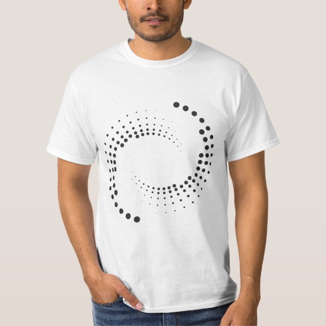 Spirale mit schwarzen Kreisen -  T Shirt (Framsida)