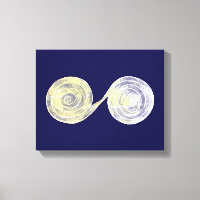 Spiraler Vit Canvastryck (Framsida)