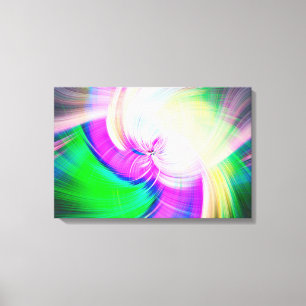 SPIRALFLUO - Psykedelisk färgmodern Fractal - Canvastryck