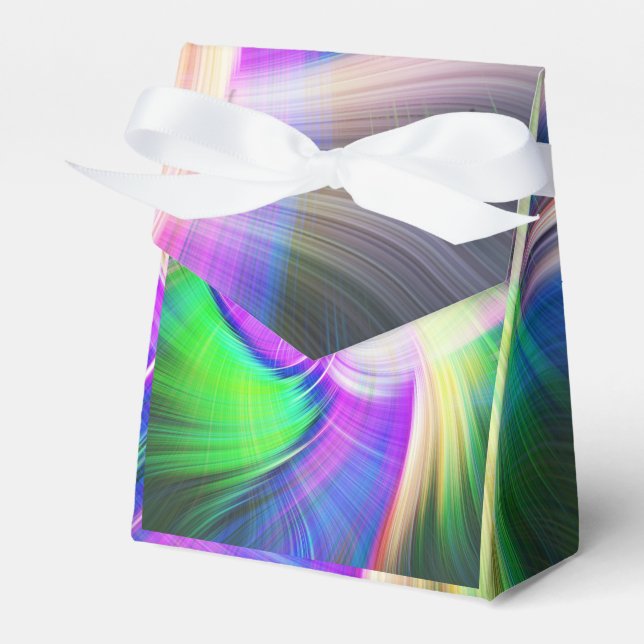 SPIRALFLUO - Psykedelisk färgmodern Fractal - Presentaskar (Framsidan Sidan)