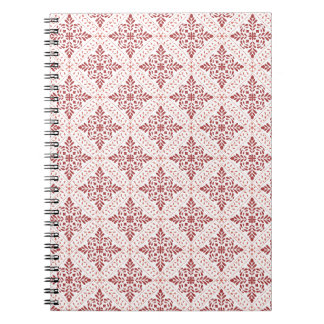 Spiralformad fotoblock med röd och rosa design anteckningsbok