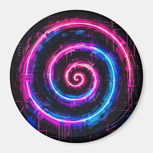 Spiralformad Neon Twist Magnet (Framsidan)
