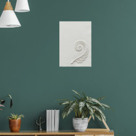 Spiralformad snäckskal Natur Linje Konst Affisch