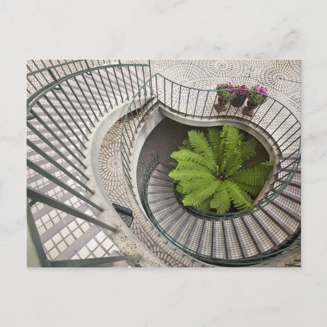 Spiralformad trappa vid Embarcadero Center Vykort (Framsida)