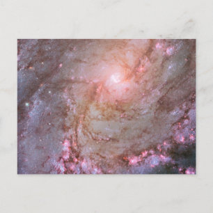 Spiralgalaxen M83, brinnande av stjärnbildning. Vykort