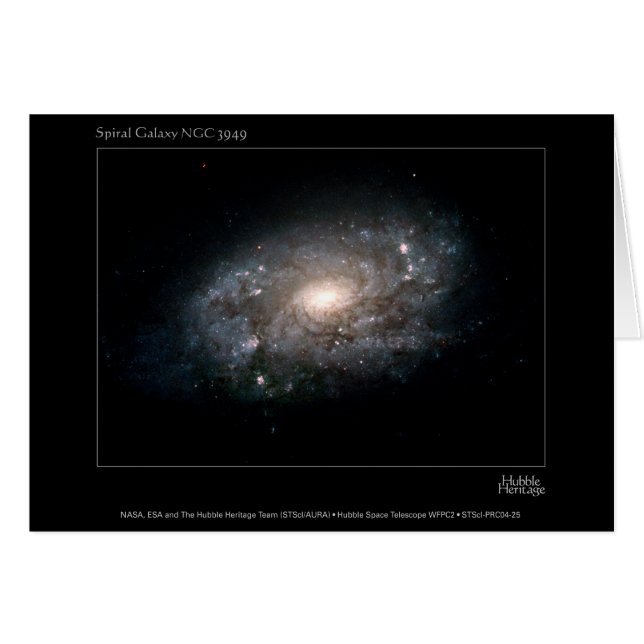 SpiralGalaxy-NGC3949-2004-25 Hälsningskort (Framsidan Horizontal)