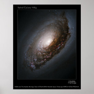 SpiralGalaxyM64-2004-04a Poster