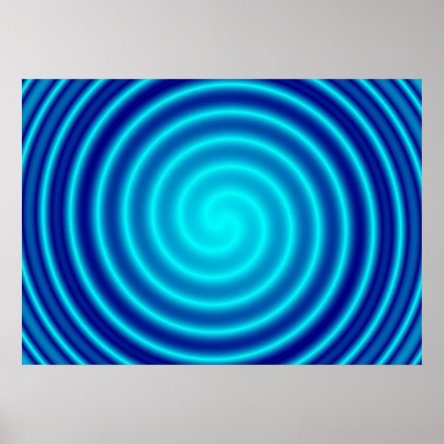 Spiraling Blue Vertigo Poster (Framsidan)