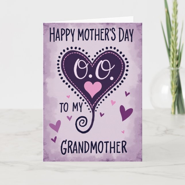 Spiraling Heart Happy Card Kort (Framsida)
