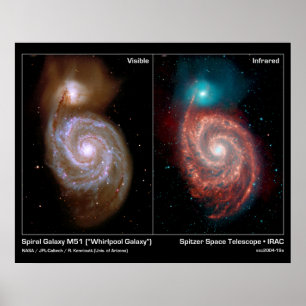Spiralt för bubbelpoolgalax för galax M51 Poster