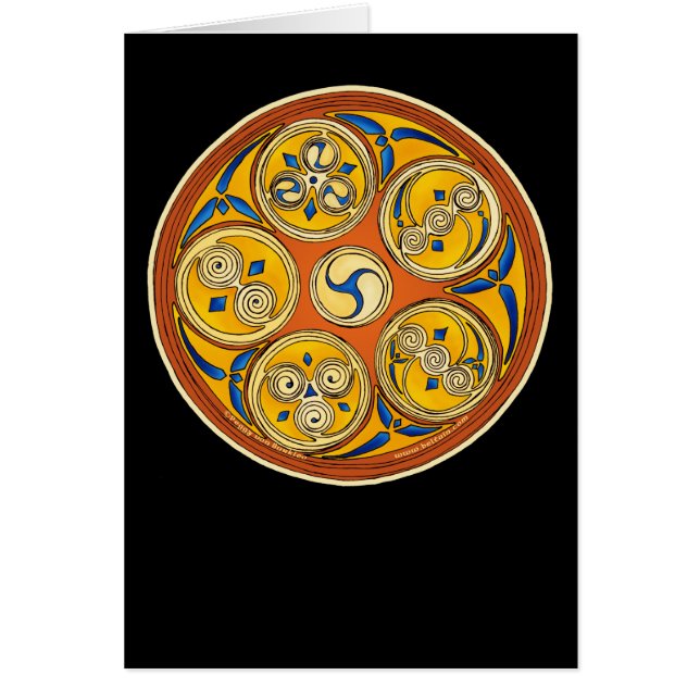 Spiralt kort för Celtic, Lughnasadh design (Framsidan)