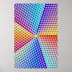 Spiralt multiplikationsbord - Pentagon Poster