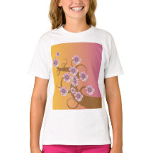 Spiralträd med blomma T-shirt