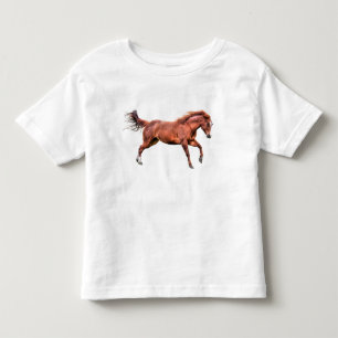 Spirated Red Dun Horse Running Cantering Spela Tröja