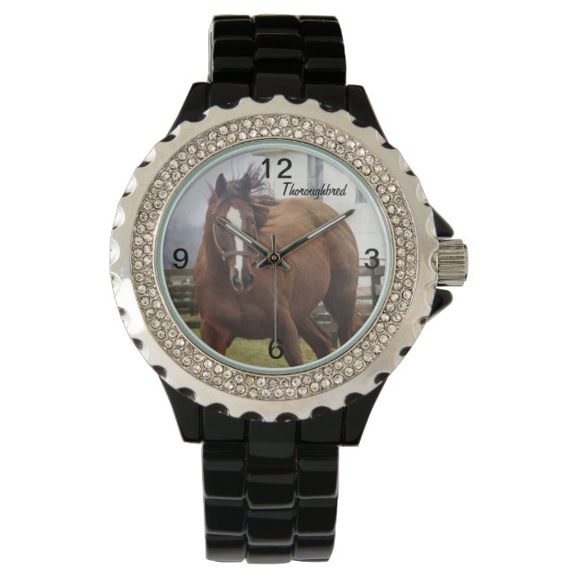 Spirated Thoroughborn Horse Watch Armbandsur (Framsida)