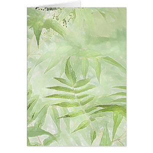 Spirea Löv - Digital Art Card Hälsningskort