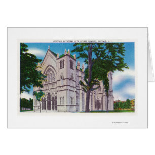 Spireless View of St. Joseph's Cathedral Hälsningskort