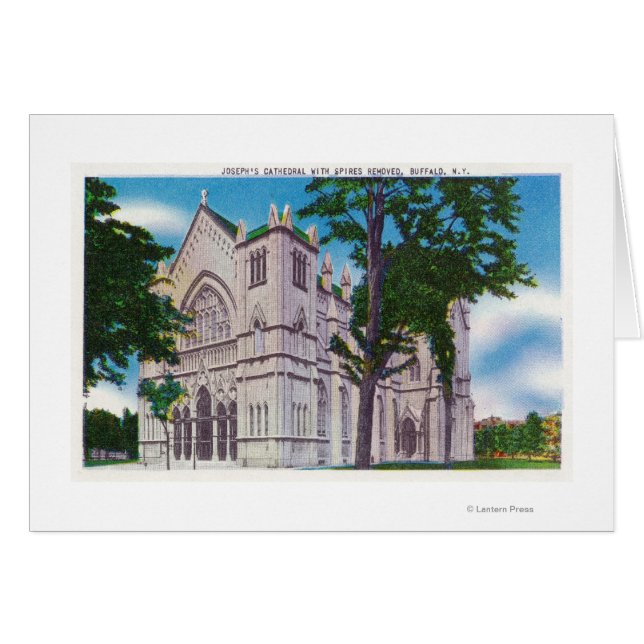 Spireless View of St. Joseph's Cathedral Hälsningskort (Framsidan Horizontal)