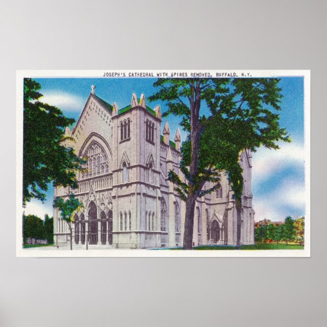 Spireless View of St. Joseph's Cathedral Poster (Framsidan)