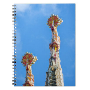 Spires of La Sagrada Familia in Barcelona, Spanien Anteckningsbok