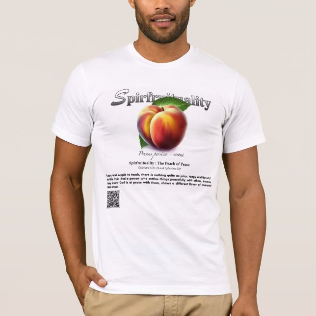 Spirfruitualitet : The Peach of Peace F&B T-Shirt (Framsida)