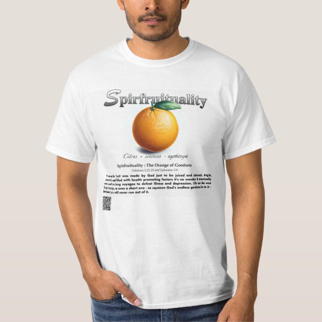 Spirfruituality : The Orange of Goodness T-Shirt (Framsida)