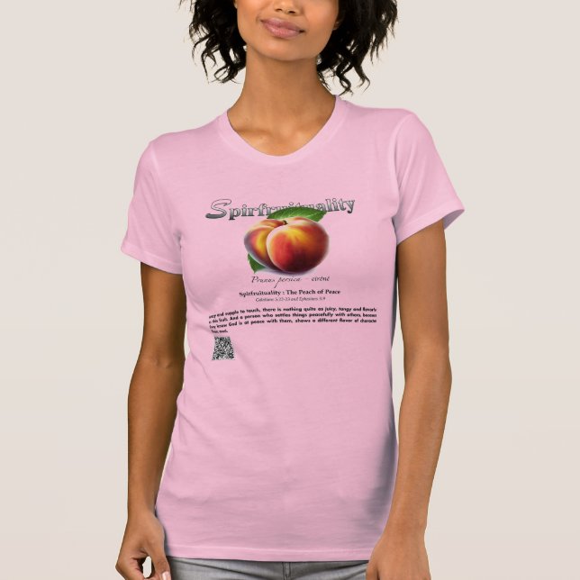 Spirfruituality : The Peach of Peace T-Shirt (Framsida)