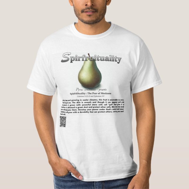 Spirfruituality : The Pear of Meekness T-Shirt (Framsida)
