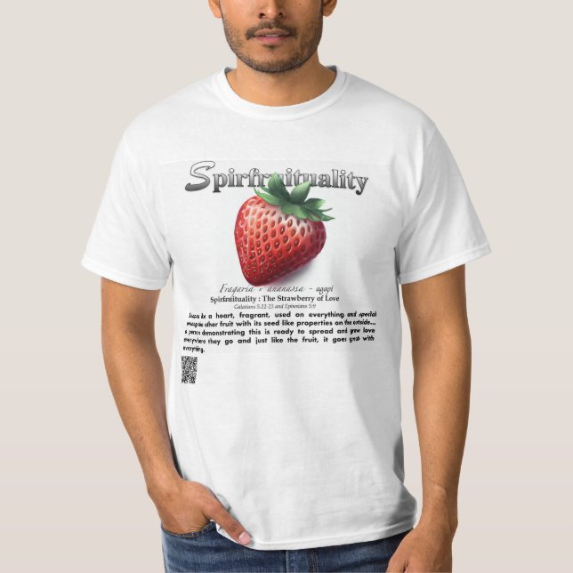 Spirfruituality : The Strawberry of Love T-Shirt (Framsida)