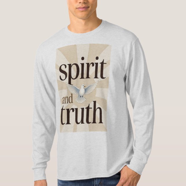 Spirit and Truth Christian Men's Long Sleeve Tee (Framsida)