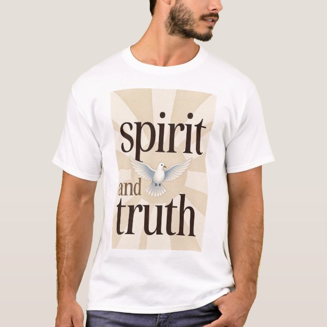 Spirit and Truth Christian Men's Tee Shirt (Framsida)