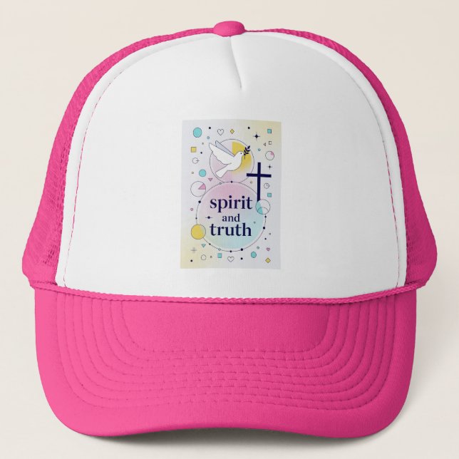 Spirit and Truth Christian Women's Trucker Hat Keps (Framsida)