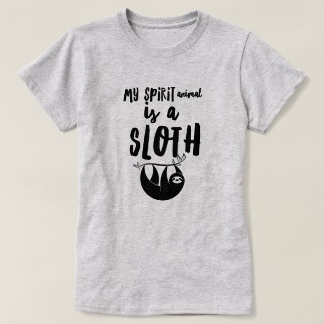 Spirit Animal är en Sloth T-Shirt (Design framsida)