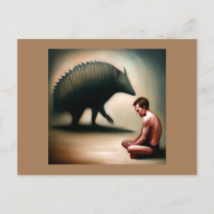 Spirit Animal Armadillo 1 Vykort