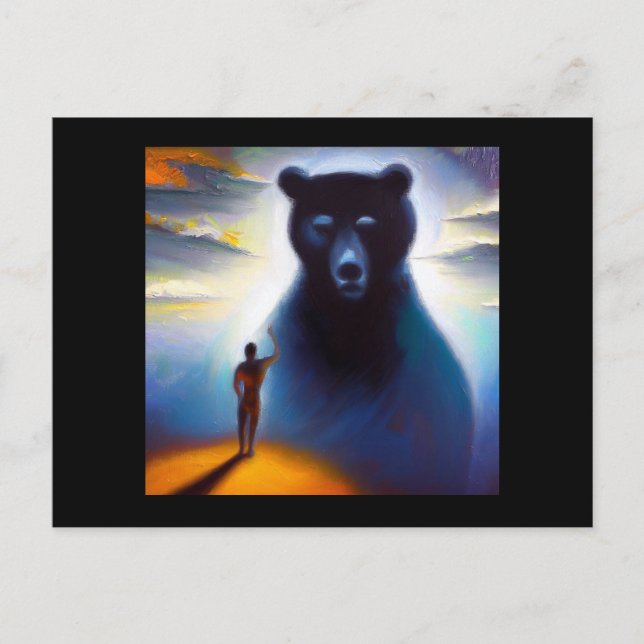 Spirit Animal Bear 2 Vykort (Framsida)