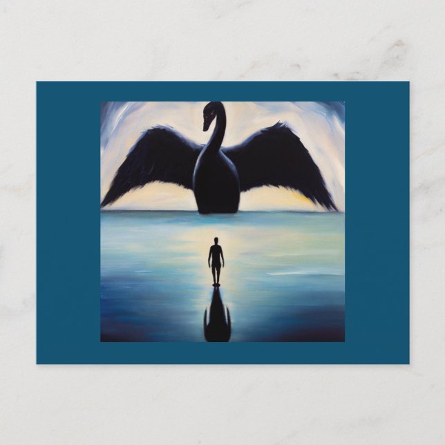 Spirit Animal Black Svan 1 Vykort (Framsida)