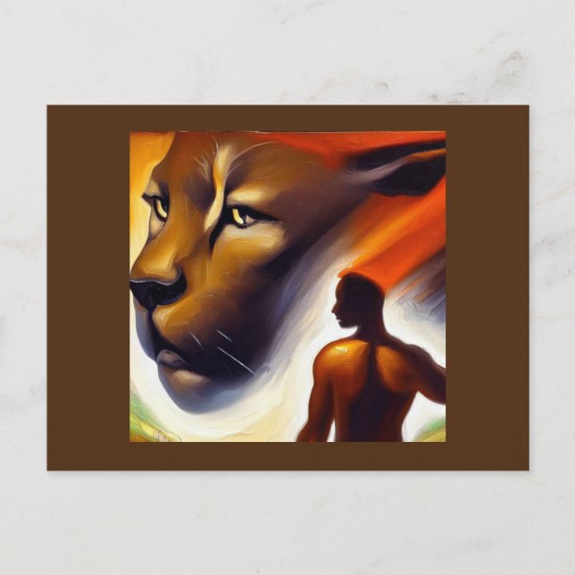 Spirit Animal Cougar 2 Vykort (Framsida)