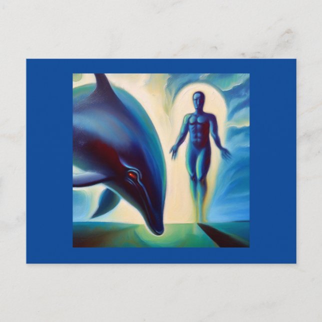 Spirit Animal Dolphin 3 Vykort (Framsida)