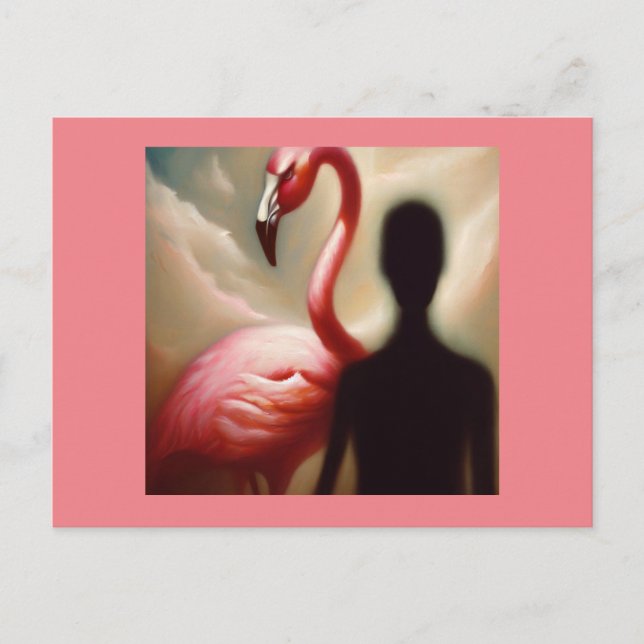 Spirit Animal Flamingo 2 Vykort (Framsida)