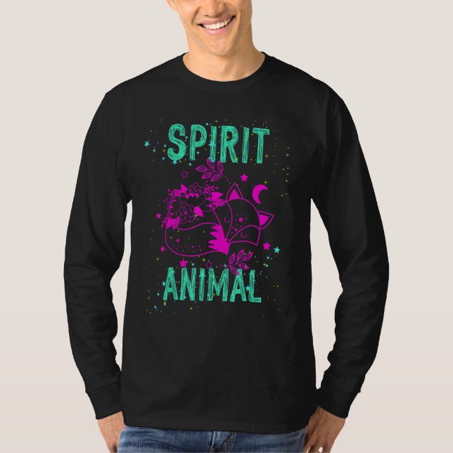 Spirit Animal Fox Lover Pink Animals Comfort Cute  T Shirt (Framsida)