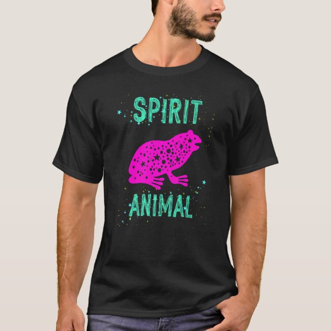 Spirit Animal Frog Lover Pink Animals Comfort Cute T Shirt (Framsida)