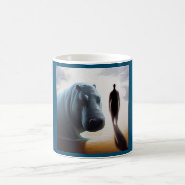 Spirit Animal Hippopotamus 3 Kaffemugg (Center)