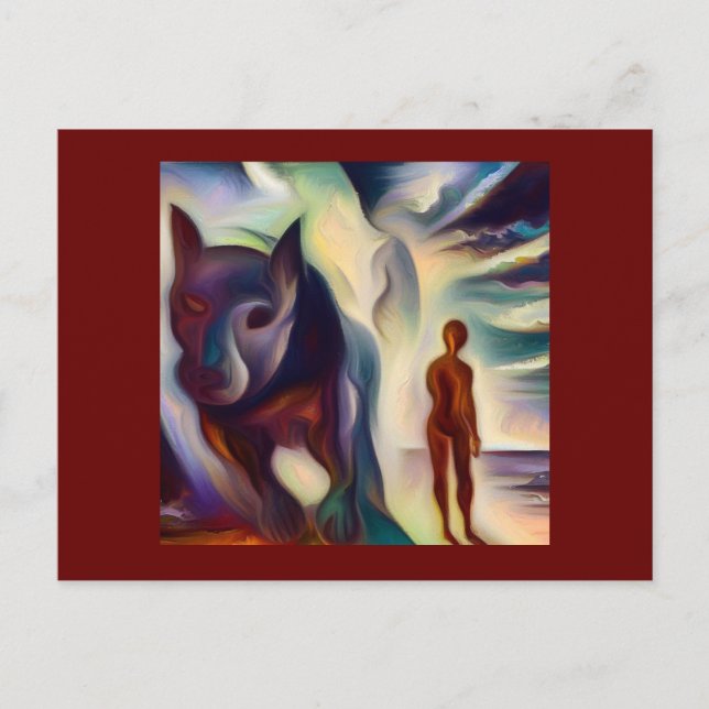 Spirit Animal Hund 2 Vykort (Framsida)